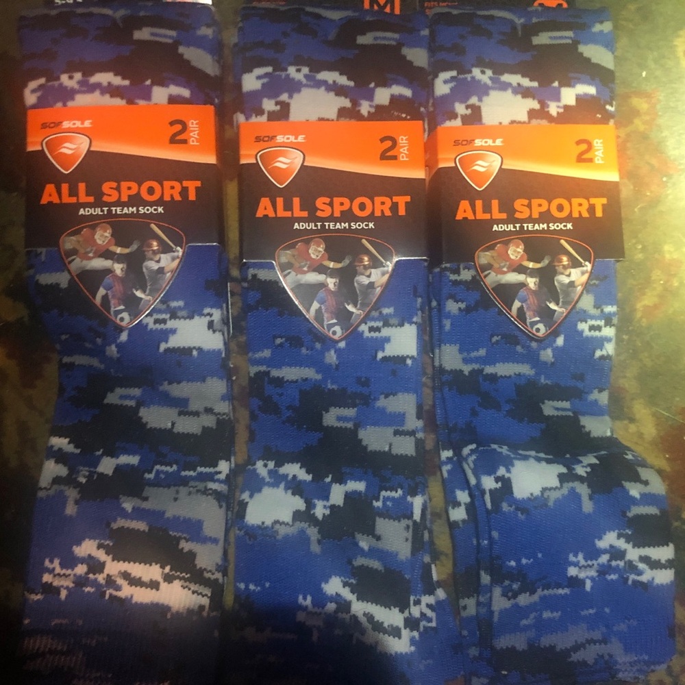 3 Packs Sofsole All Sport Adult Team Socks. M